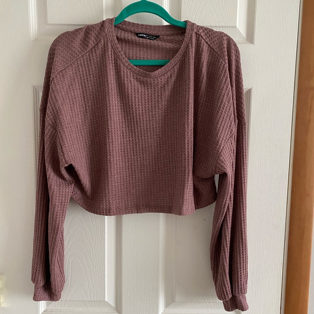 Womens Cropped Lightweight Sweater